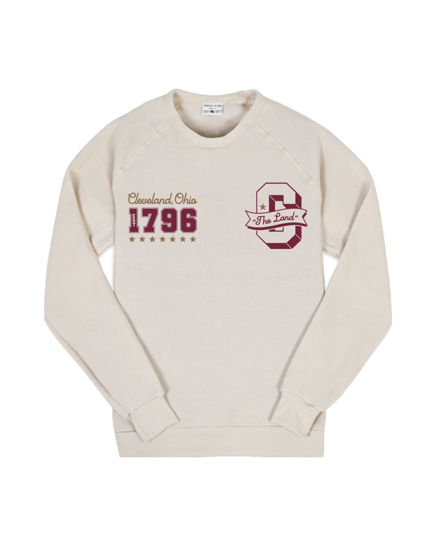 C 1796 Varsity Patch Crew Sweatshirt