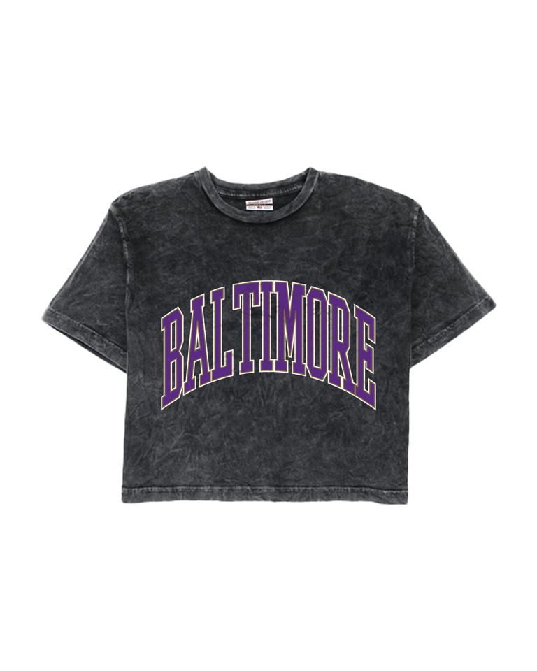 Baltimore Oversized Cropped Tee