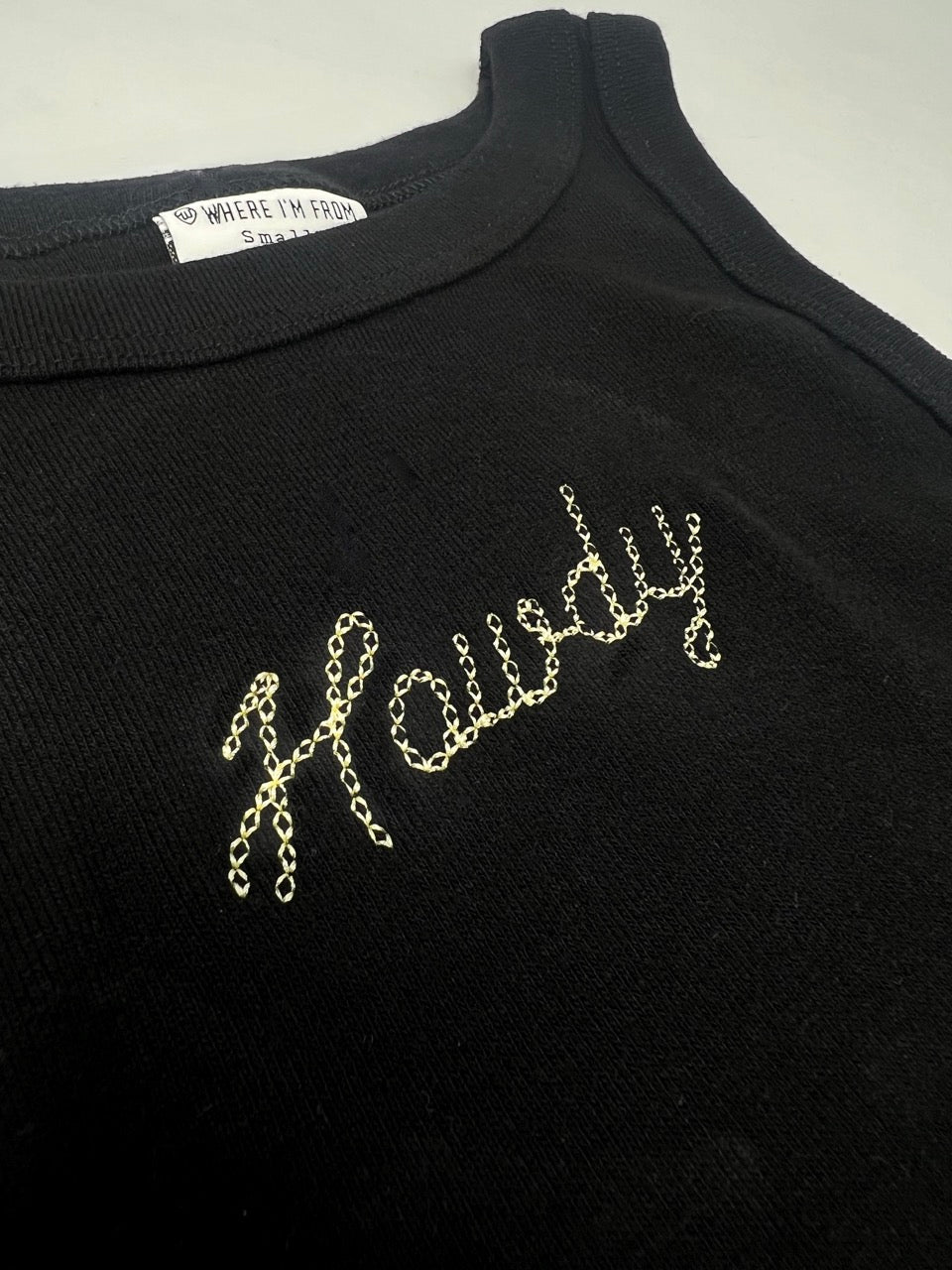 Howdy Embroidered High Neck Tank