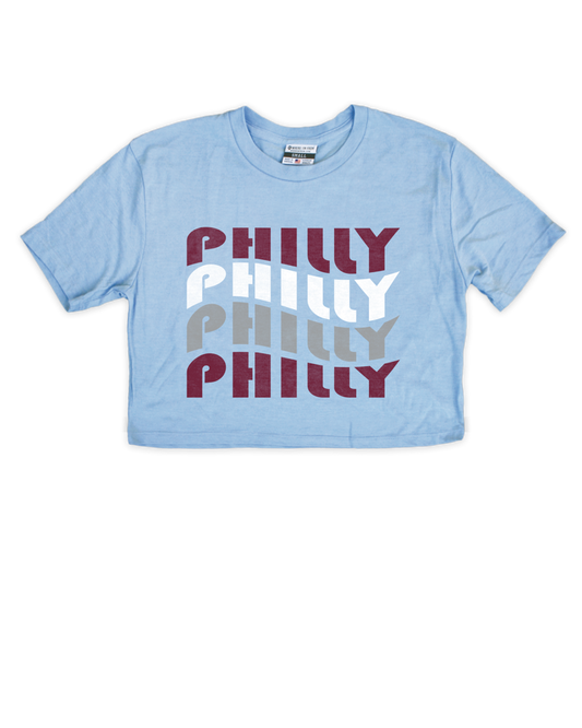 Philly Wave Repeat Cropped Tee