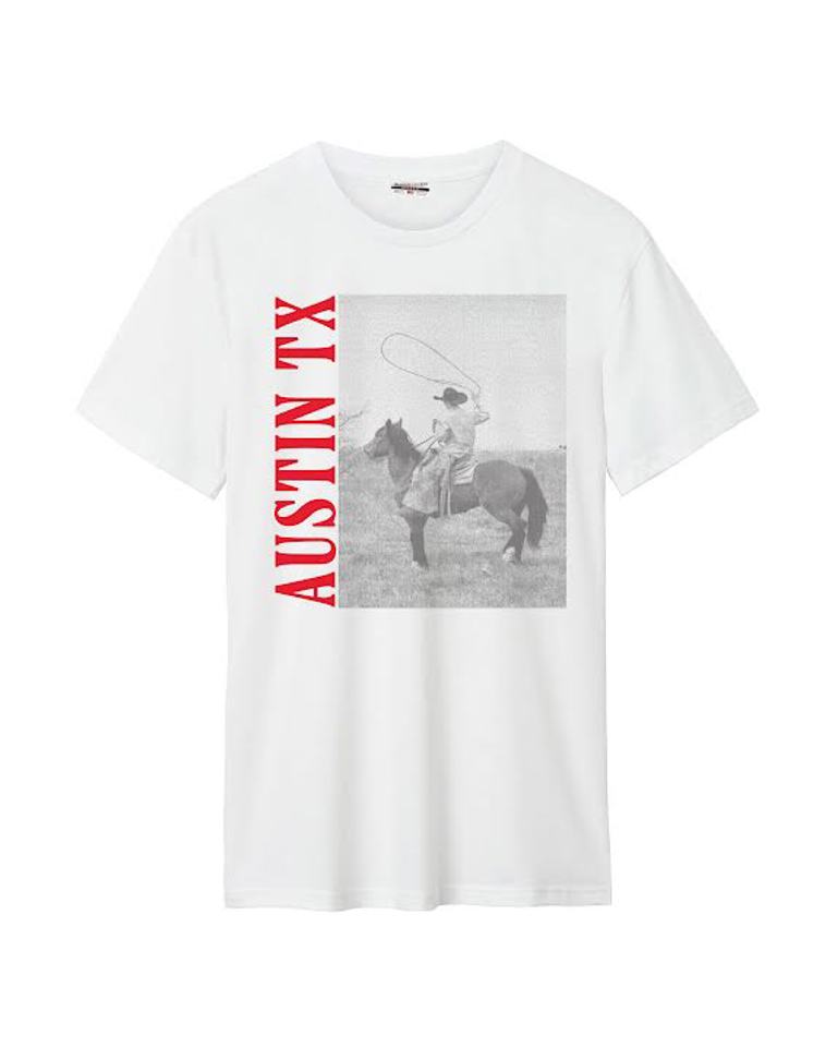 Austin TX Cowboy Cotton Tee