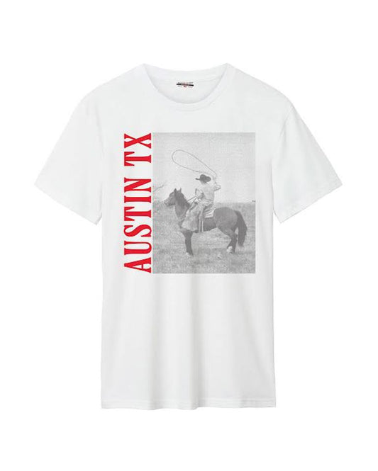 Austin TX Cowboy Cotton Tee