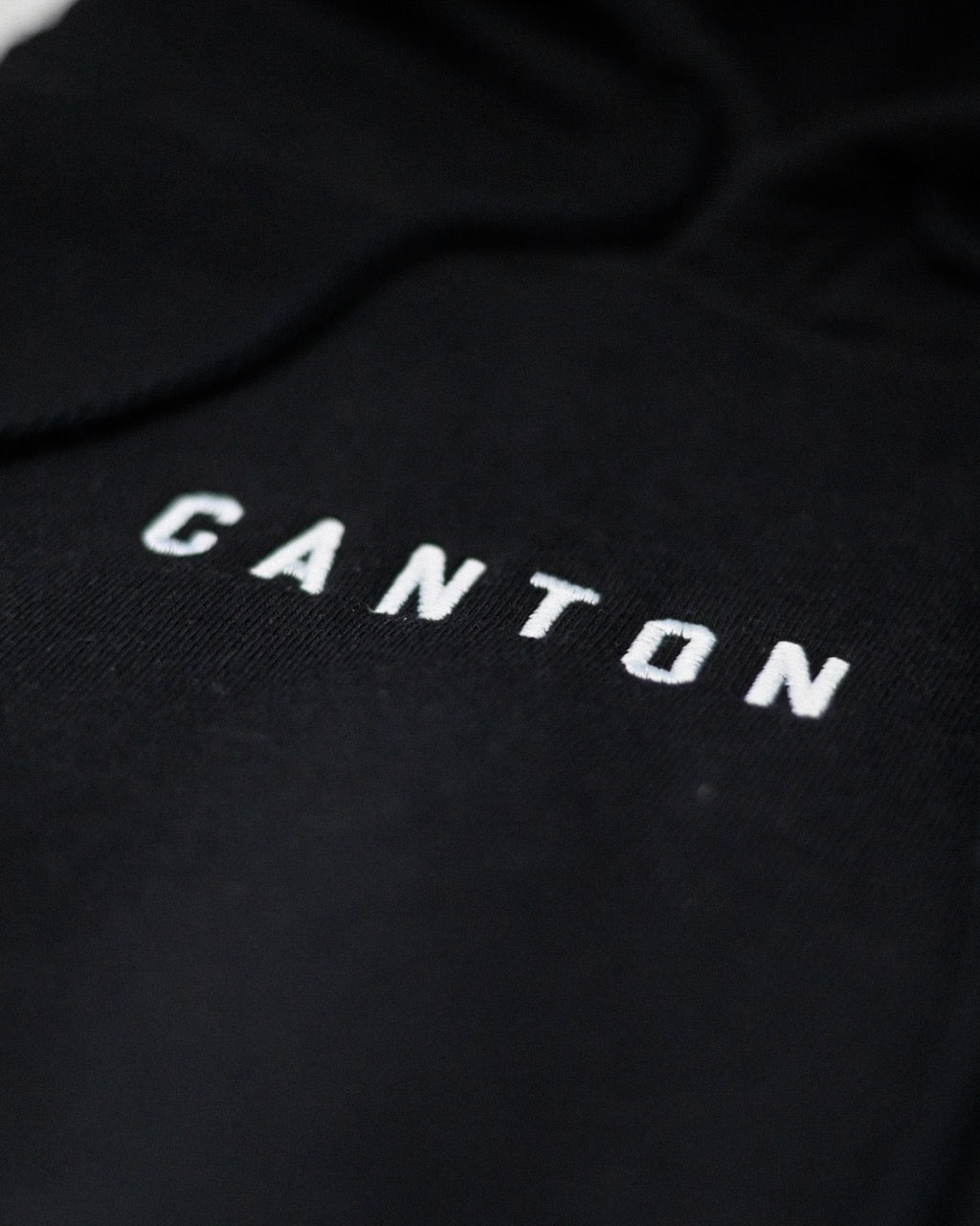 Simple Canton Embroidered Cotton Hoodie