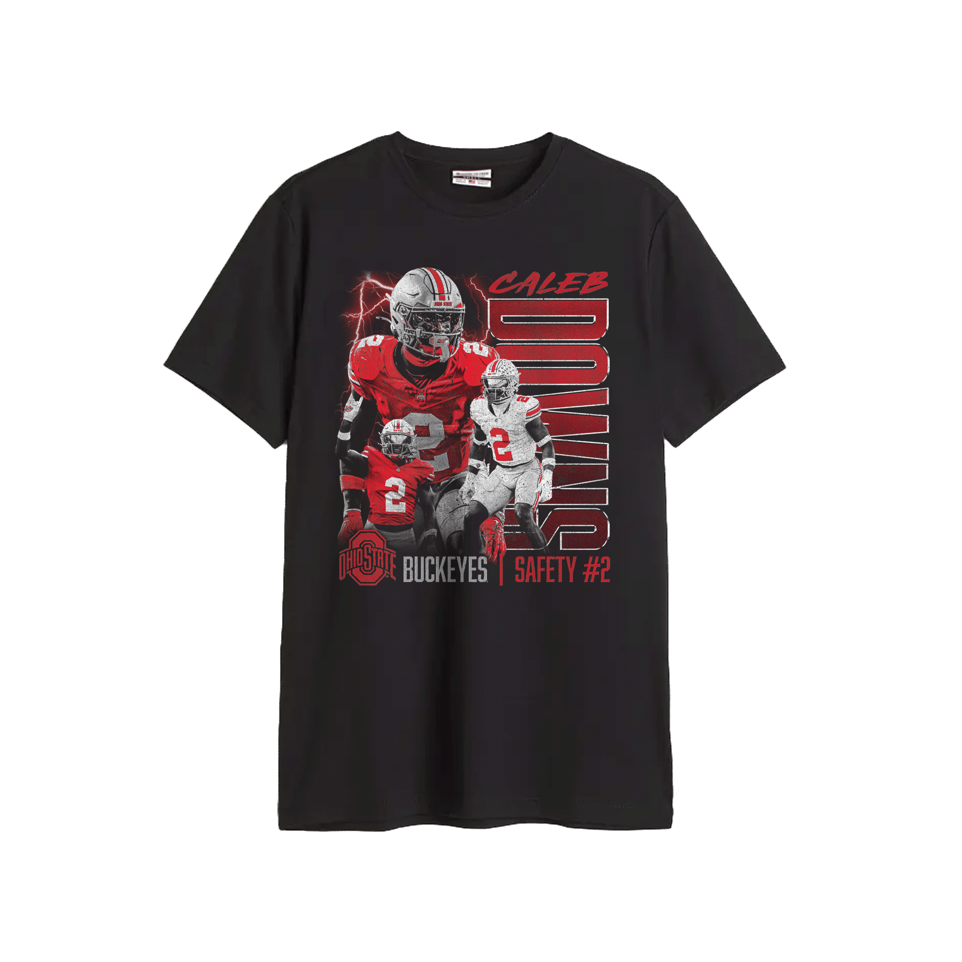 Caleb Downs Ohio State Lightning Cotton Tee