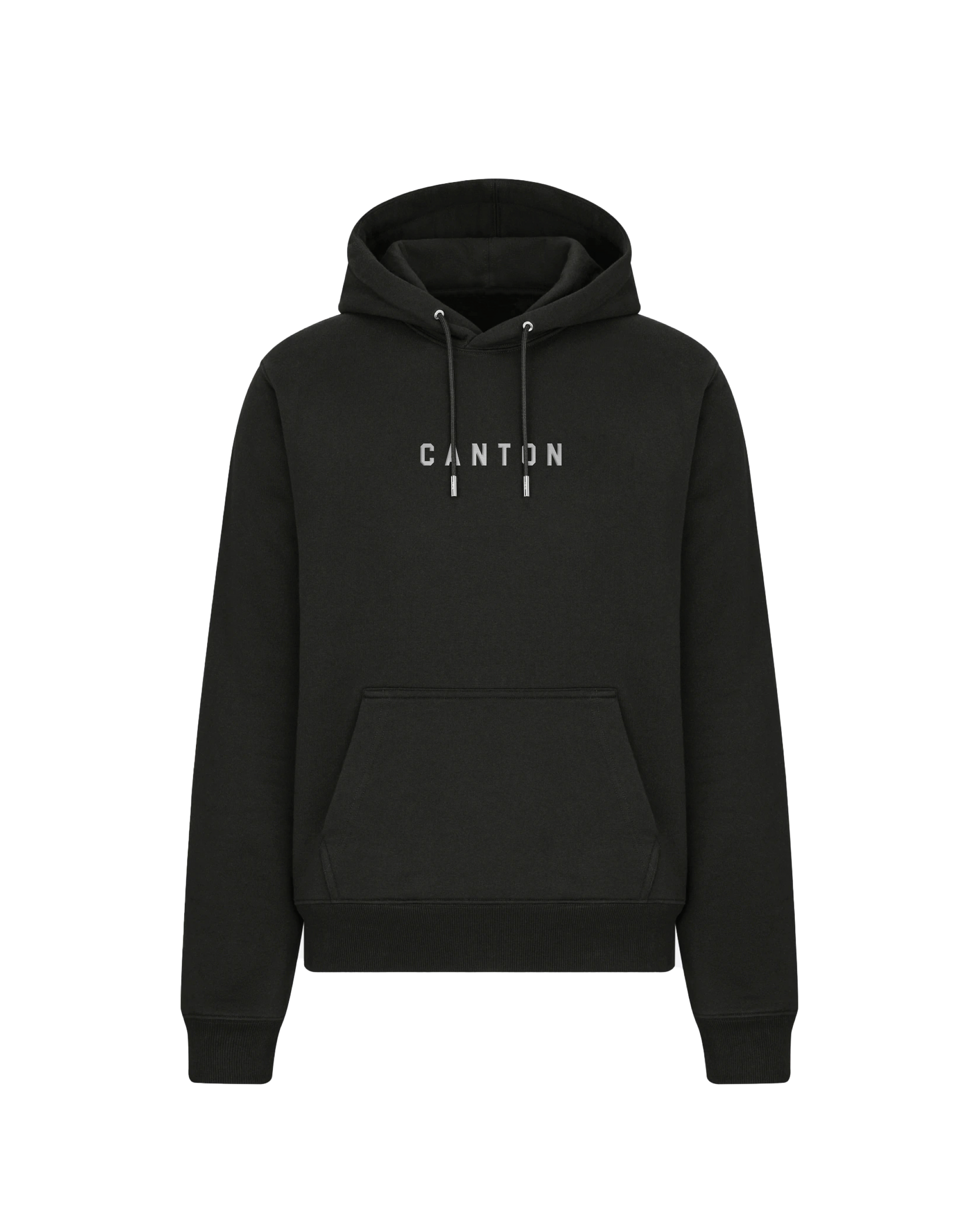 Simple Canton Embroidered Cotton Hoodie