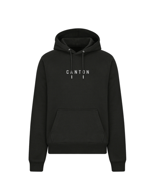 Simple Canton Embroidered Cotton Hoodie