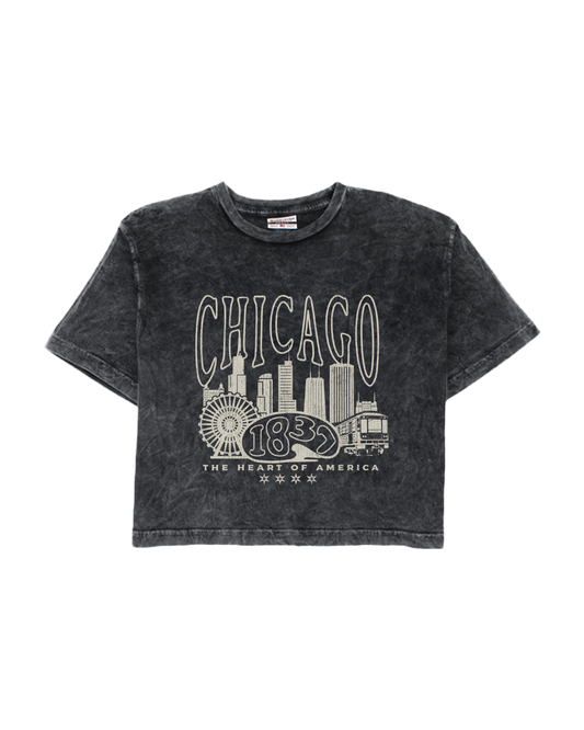 Chicago Tour Cotton Cropped Tee