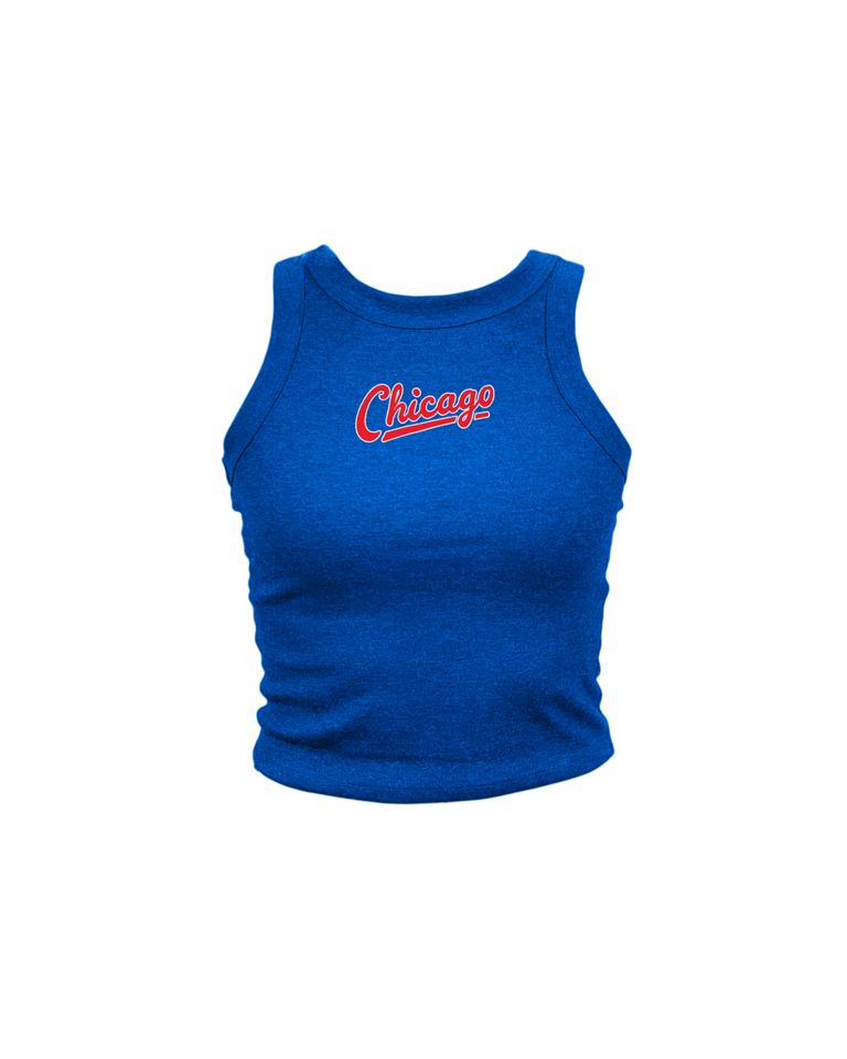 Chicago Script High Neck Tank