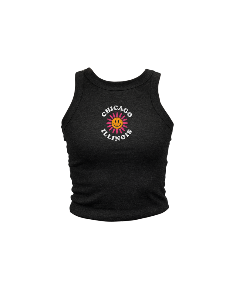 Chicago Sun Smiley High Neck Tank