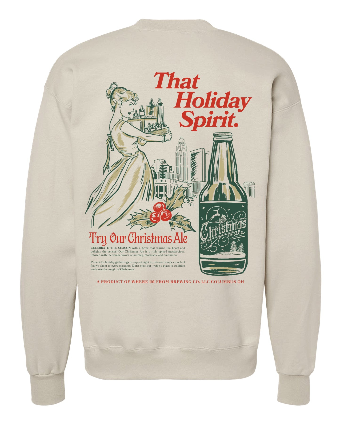 Christmas Ale Cotton Crew Sweatshirt