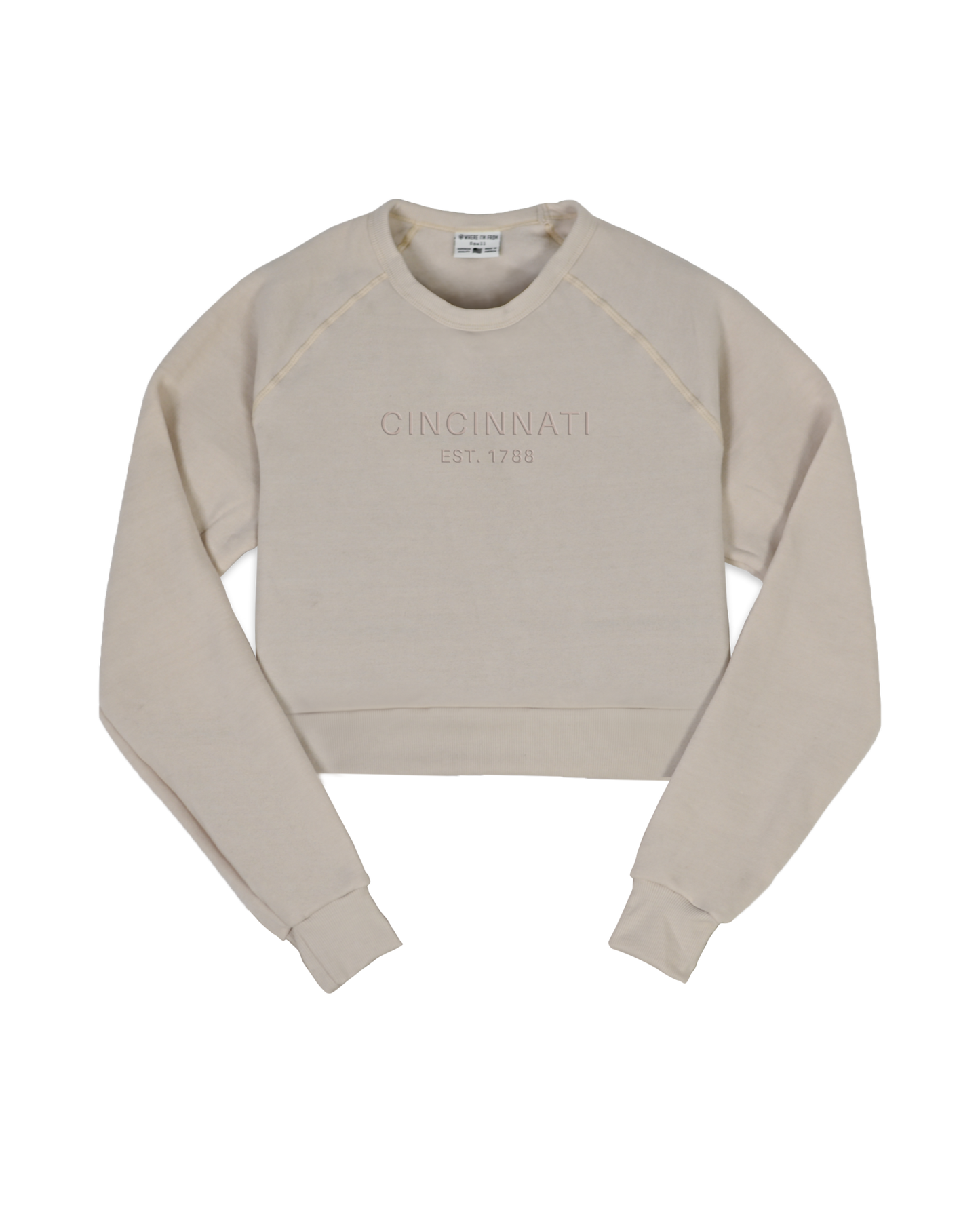 Cincinnati Embroidered Cropped Crew Sweatshirt