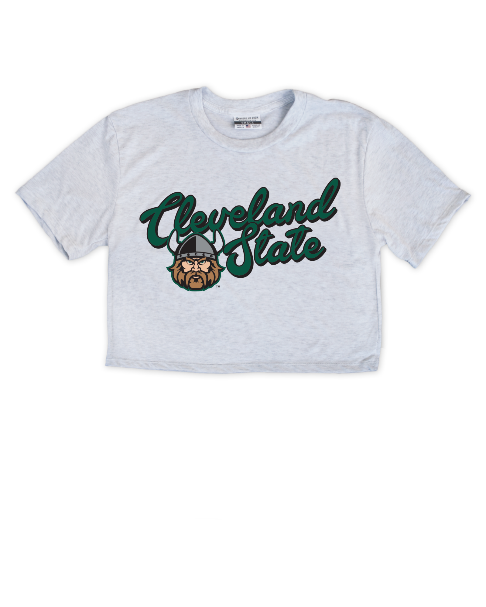 Cleveland State Script Cropped Tee