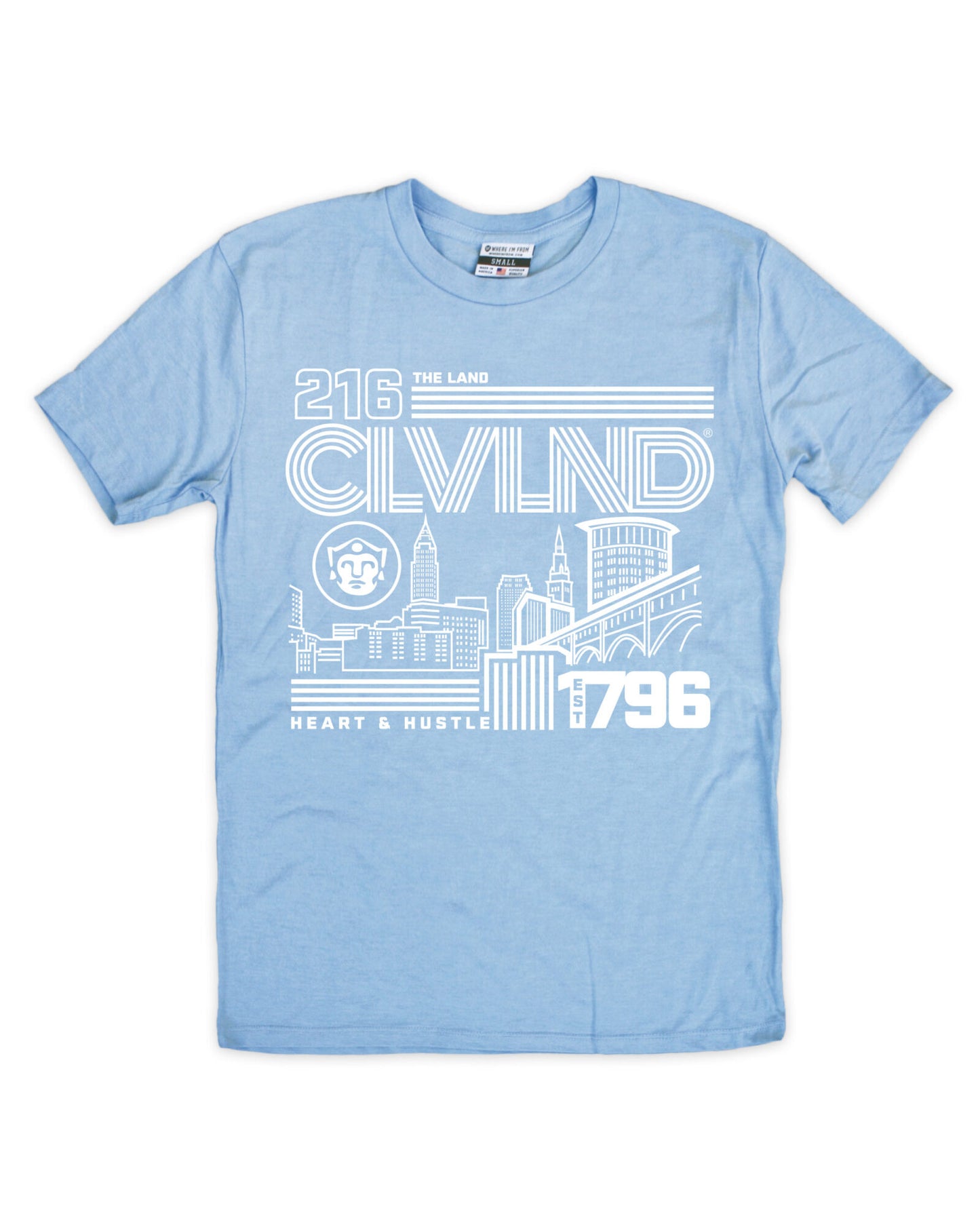 CLVLND Heart & Hustle Light Tee