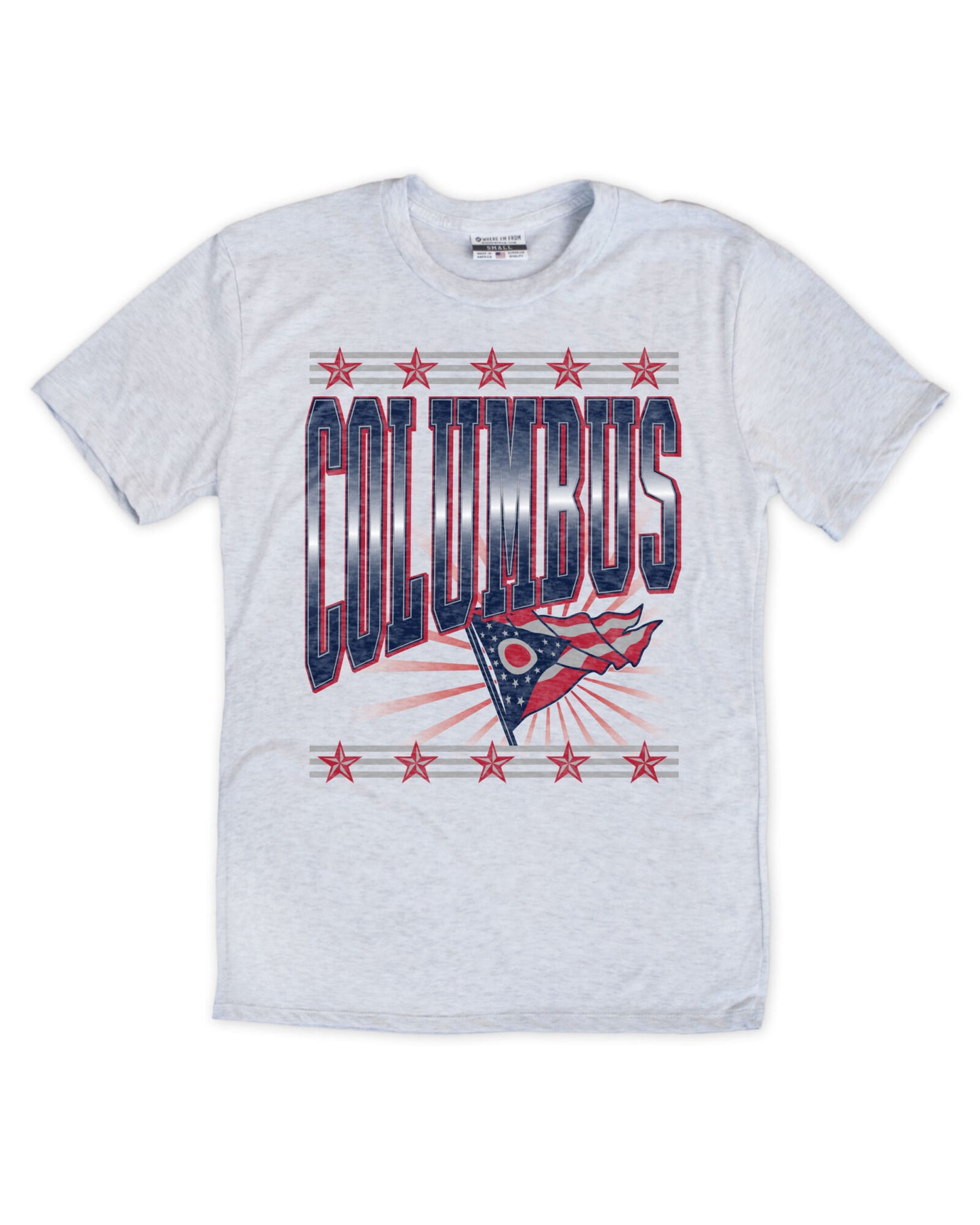Columbus Retro Flag Tee