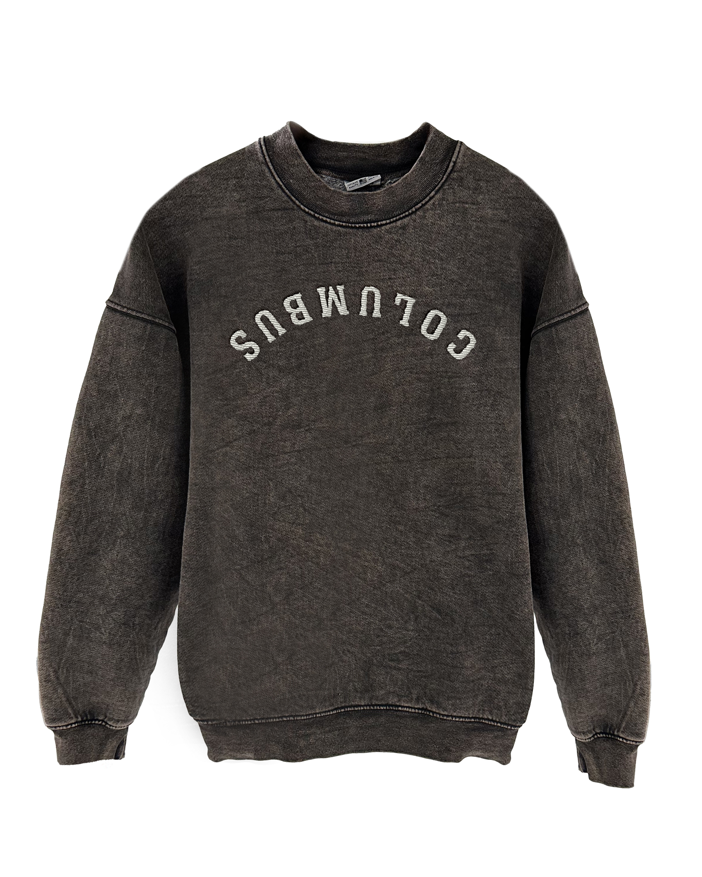 Columbus Upside Down Cotton Crew Sweatshirt
