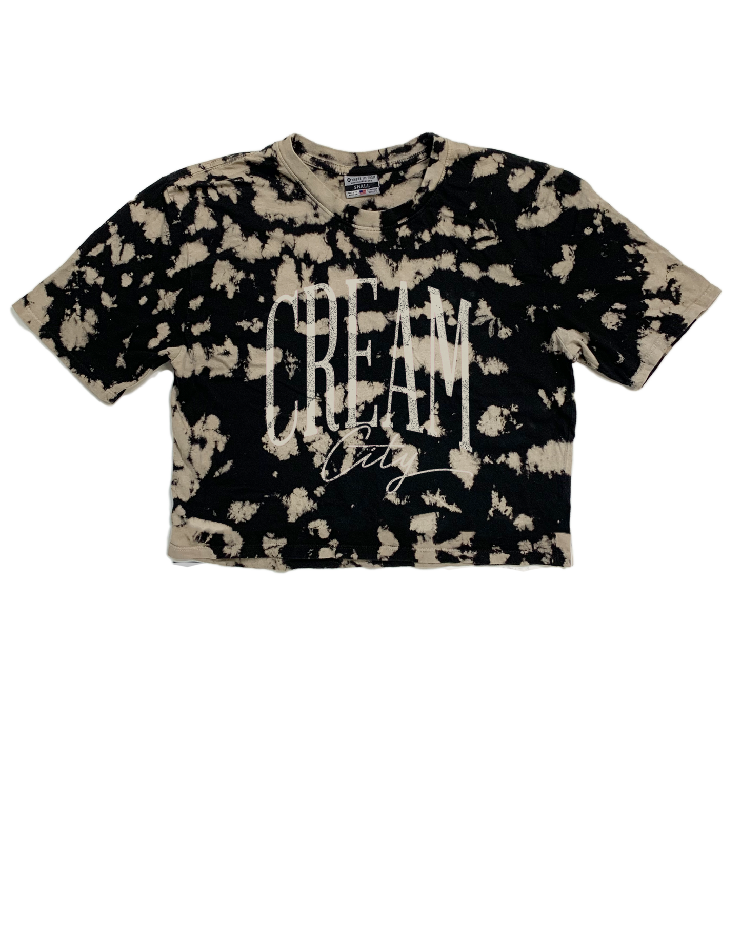 Cream City Acid Wash Cropped Tee