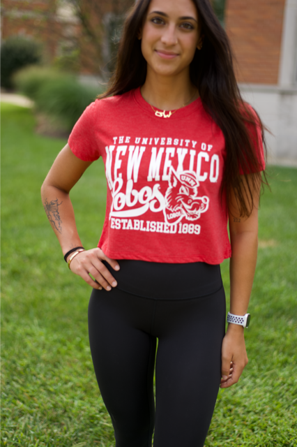 The University of New Mexico Lobos Cropped Tee