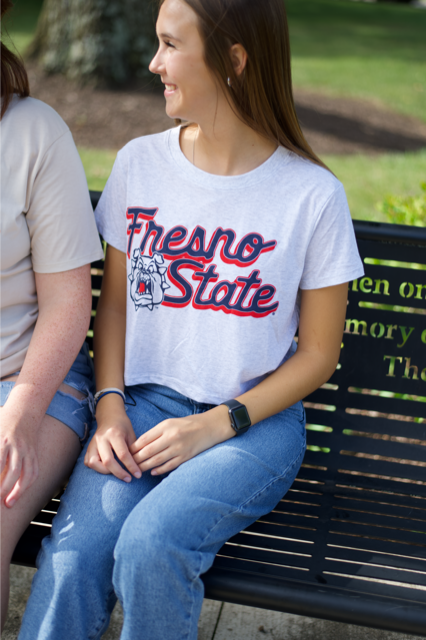 Fresno State Bulldog Cropped Tee