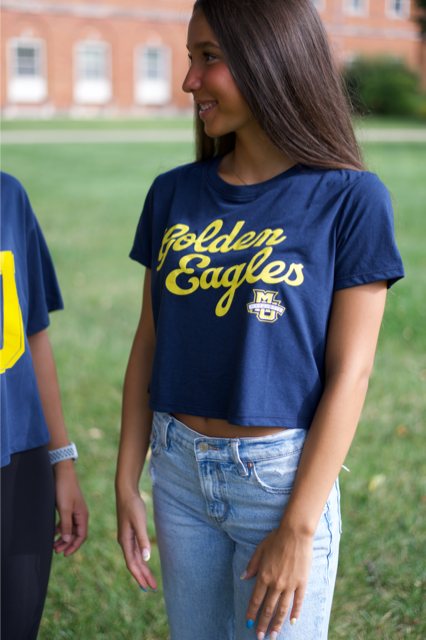 Marquette Golden Eagles Cropped Tee