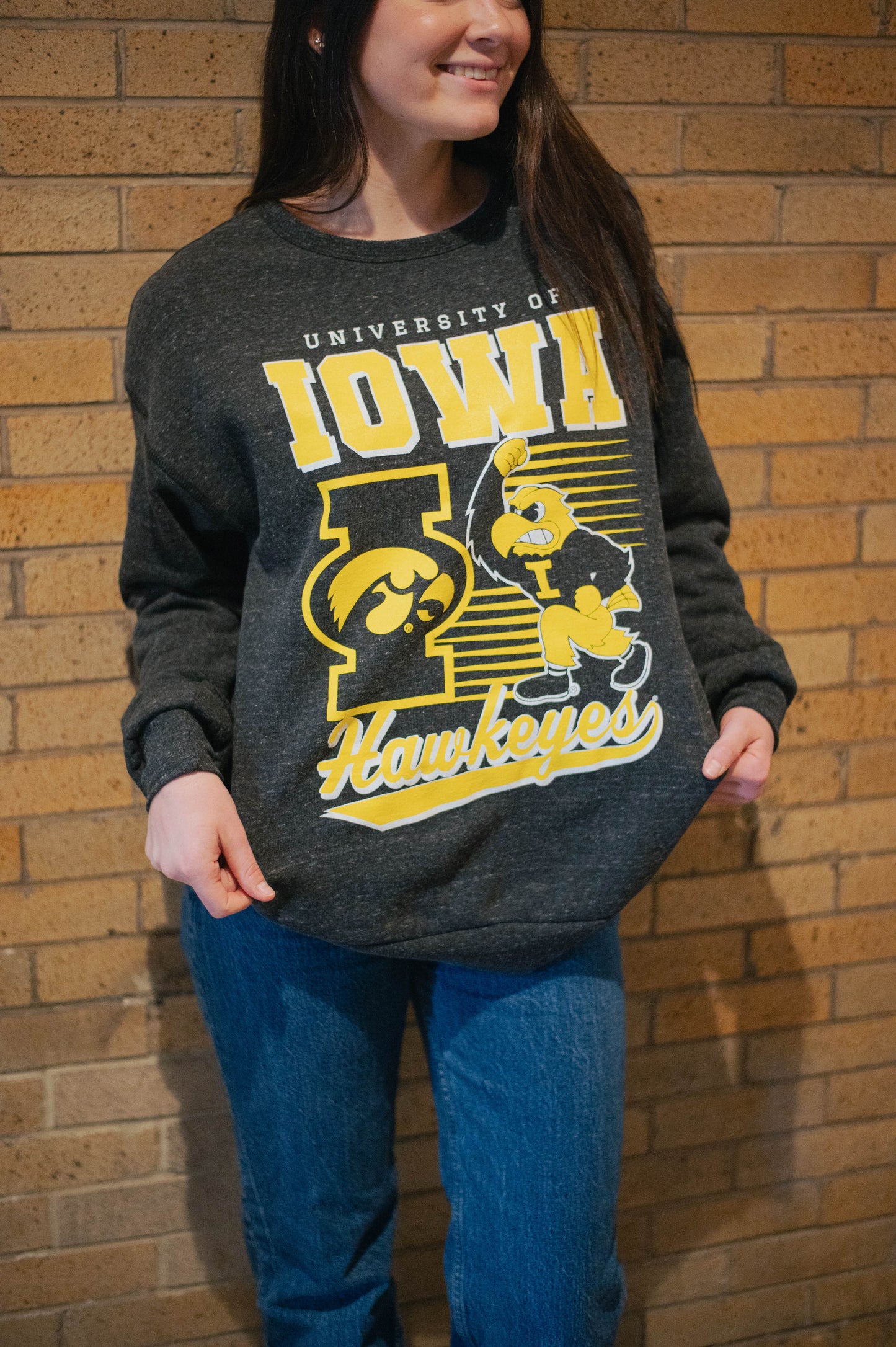 University of Iowa Vintage Mascot Crew Sweatshirt
