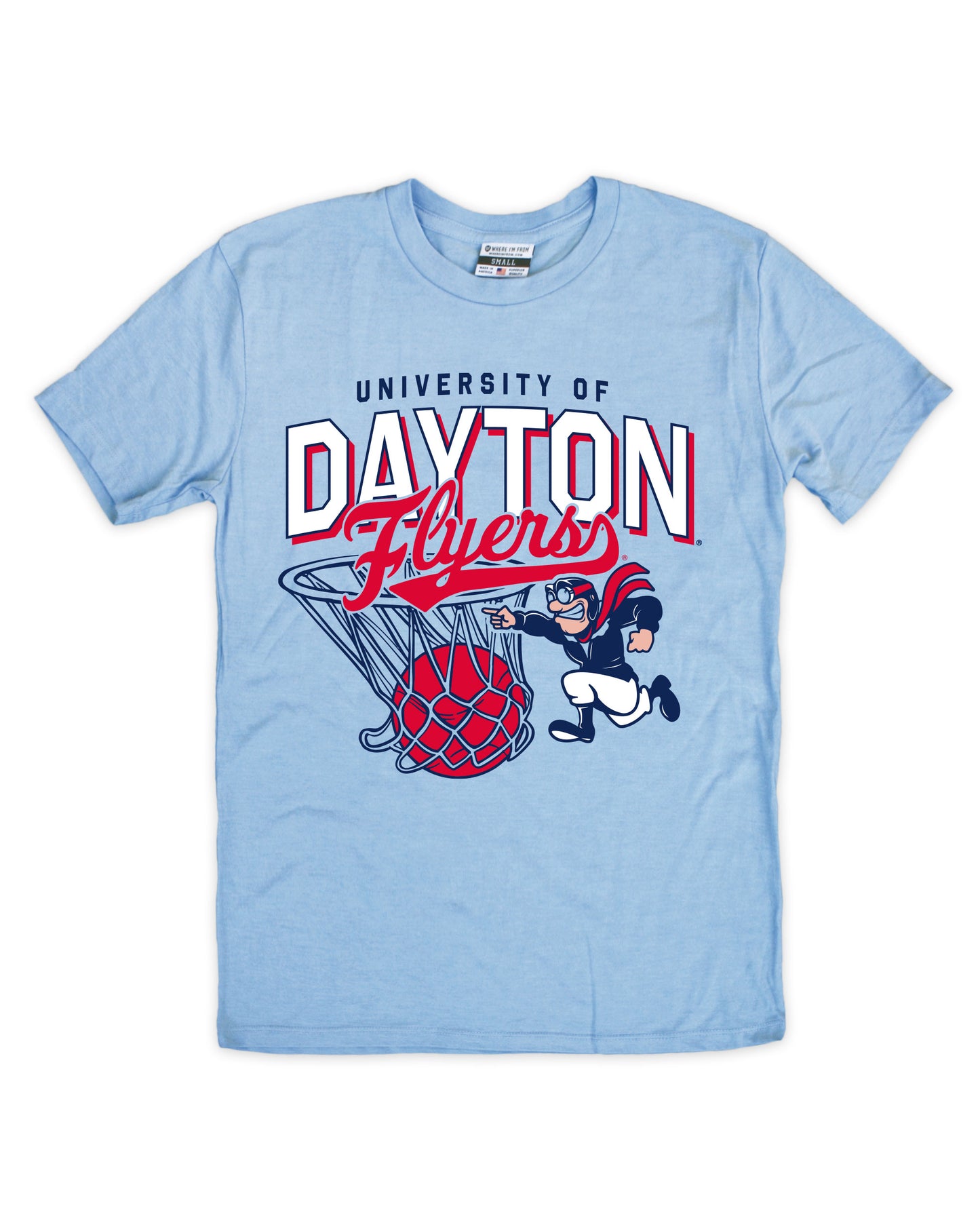 University of Dayton Flyers Basketball Hoop Tee