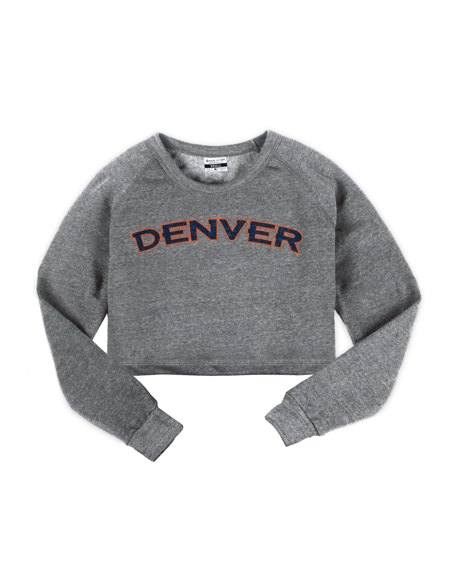 Denver Jersey Cropped Crew Sweatshirt