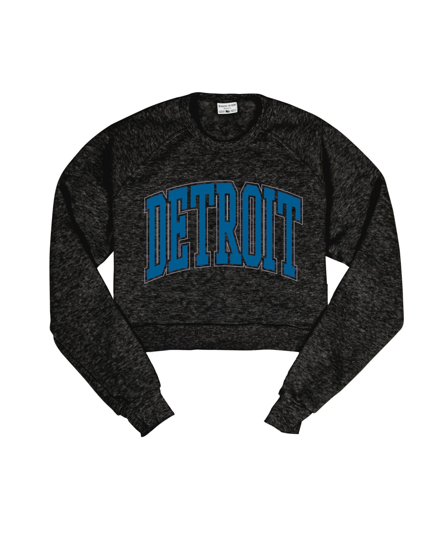 Detroit Arch Cropped Crew Sweatshirt