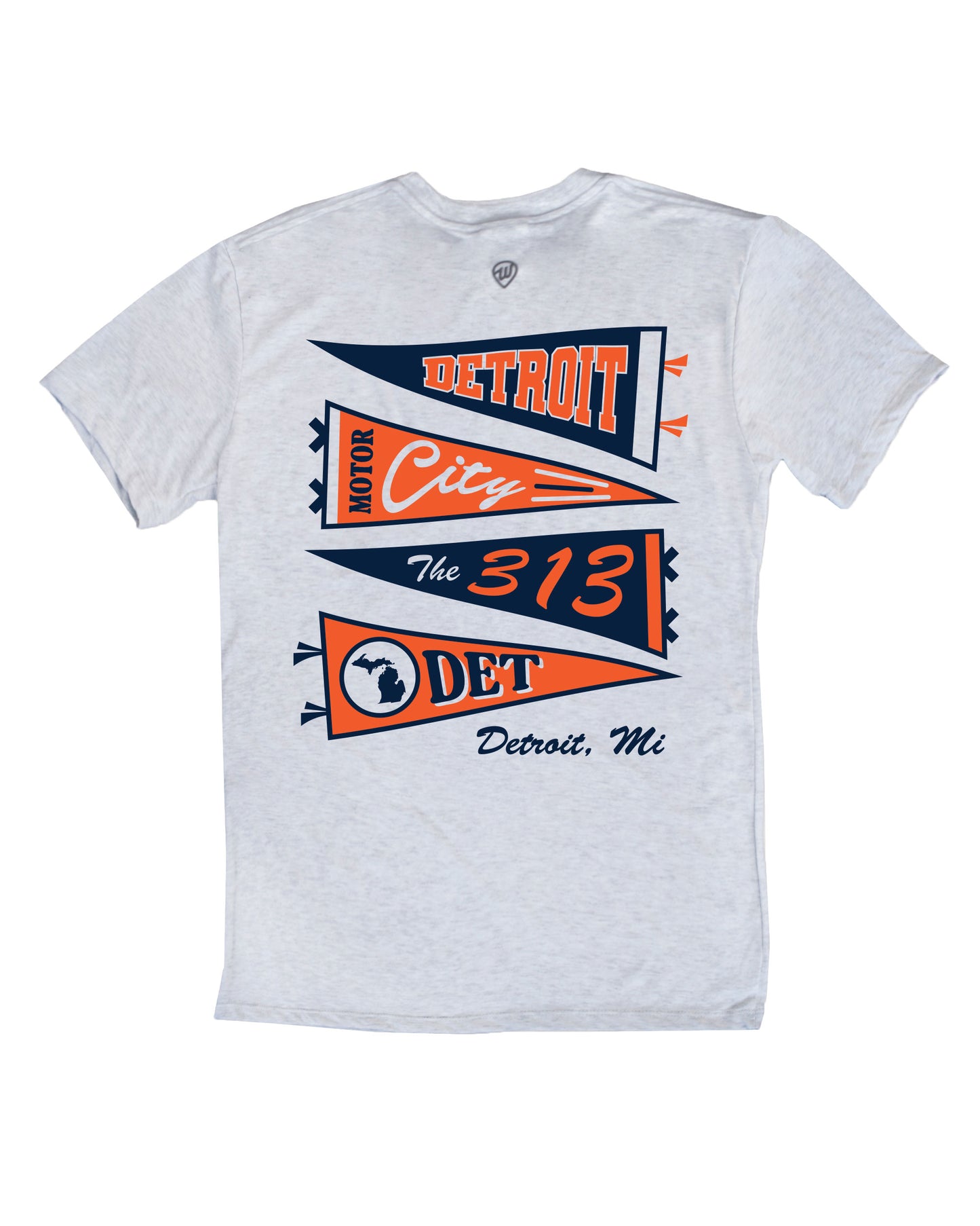 Detroit Pennant Front/Back Tee