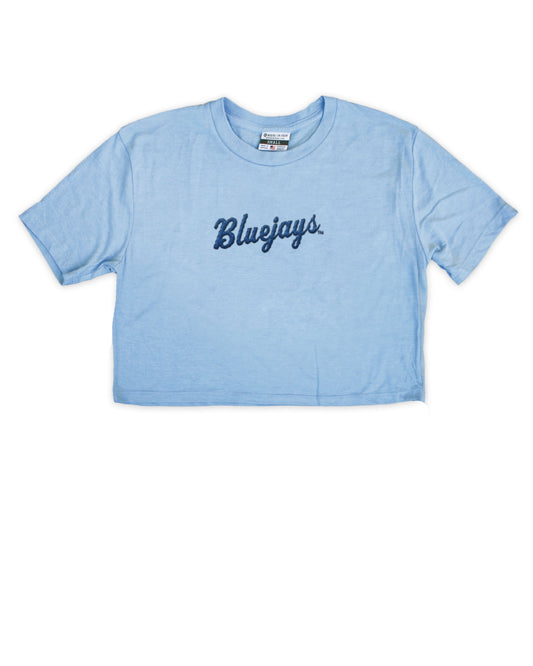 Bluejays Embroidered Cropped Tee