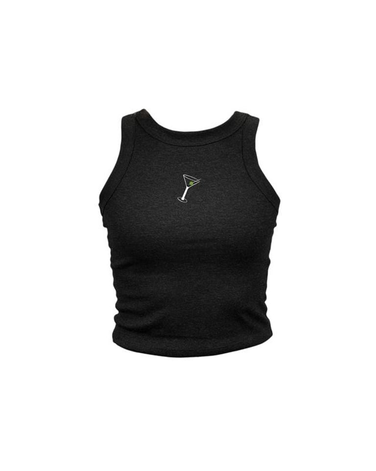 Dirty Martini Embroidered High Neck Tank