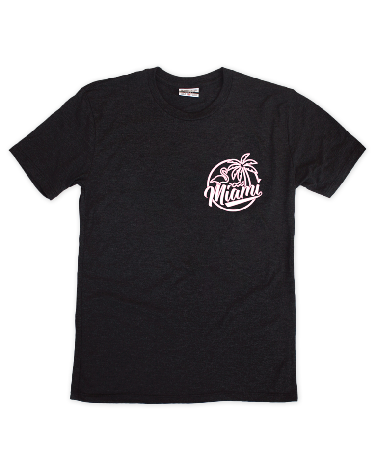 Miami Flamingo Front/Back Tee