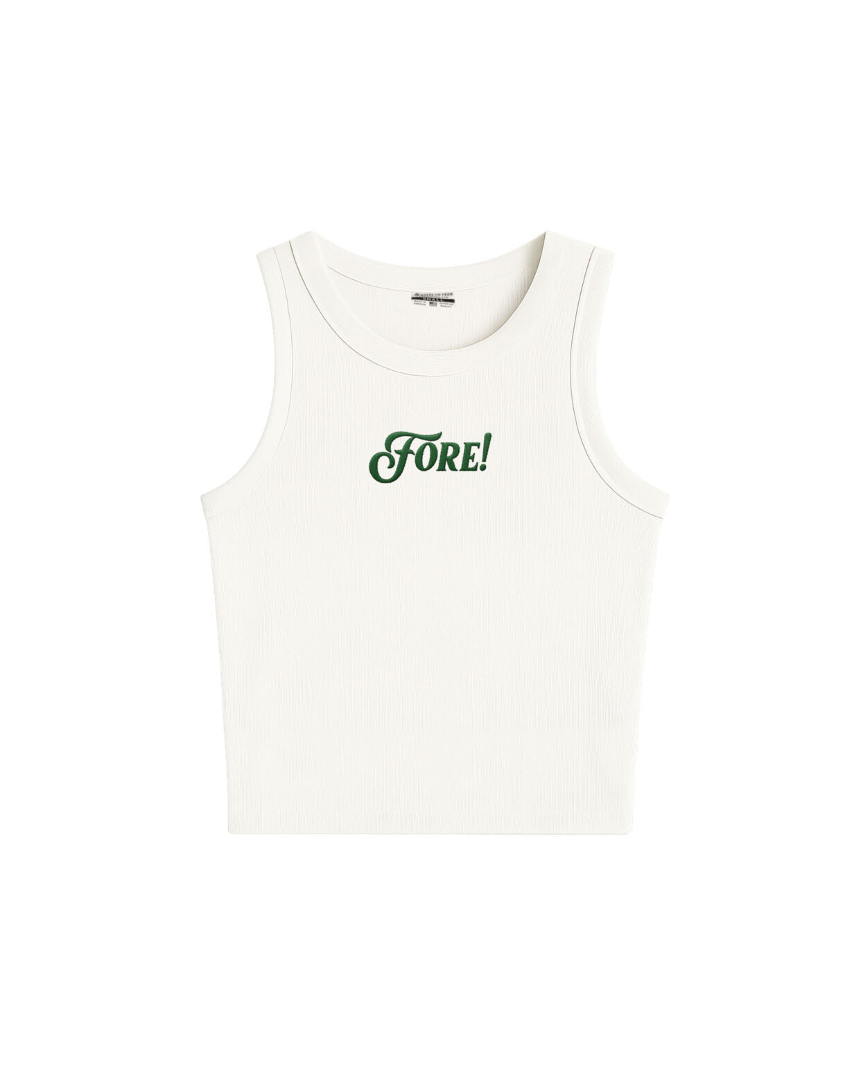 Fore! Embroidered High Neck Tank