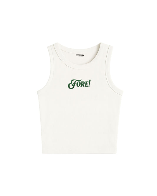 Fore! Embroidered High Neck Tank