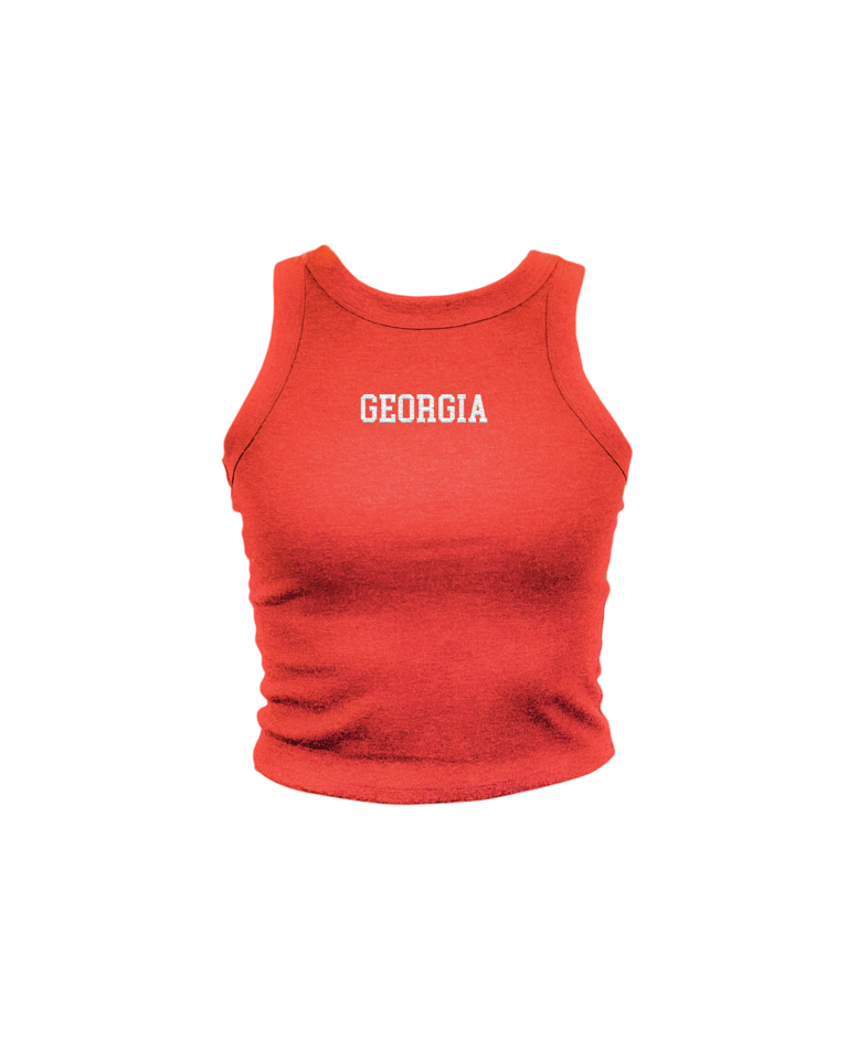 Georgia Embroidered High Neck Tank