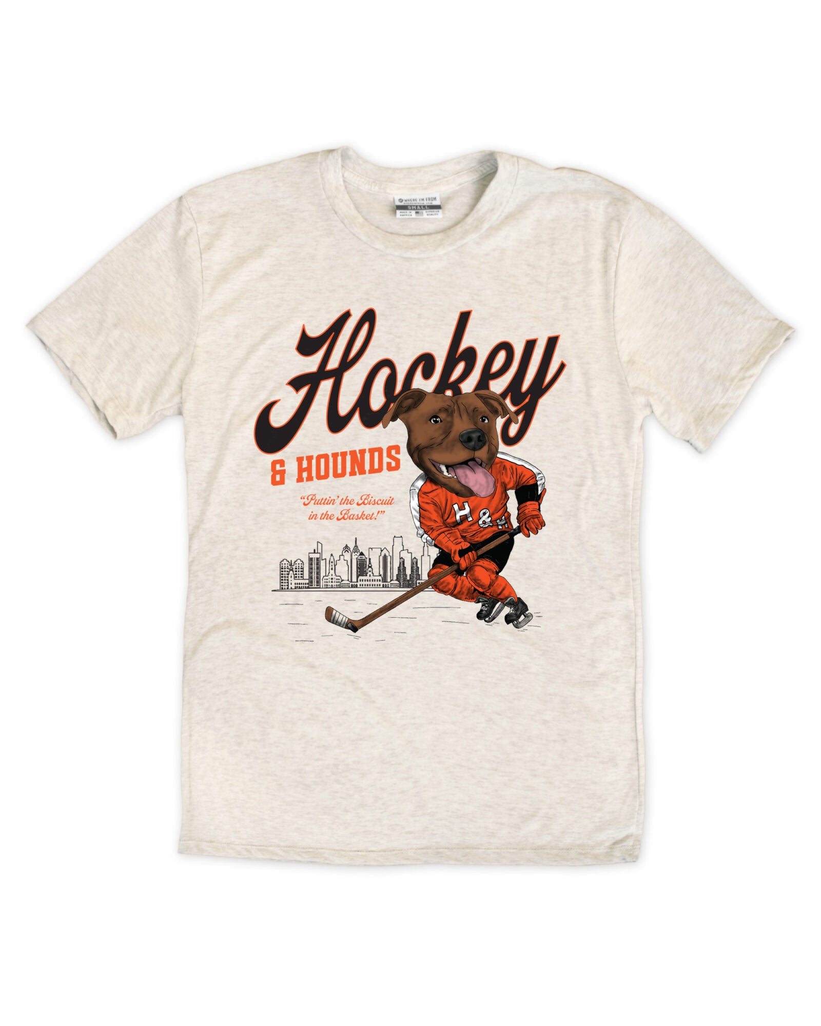 Hockey & Hounds Philly "Biscuit in the Basket" Tee
