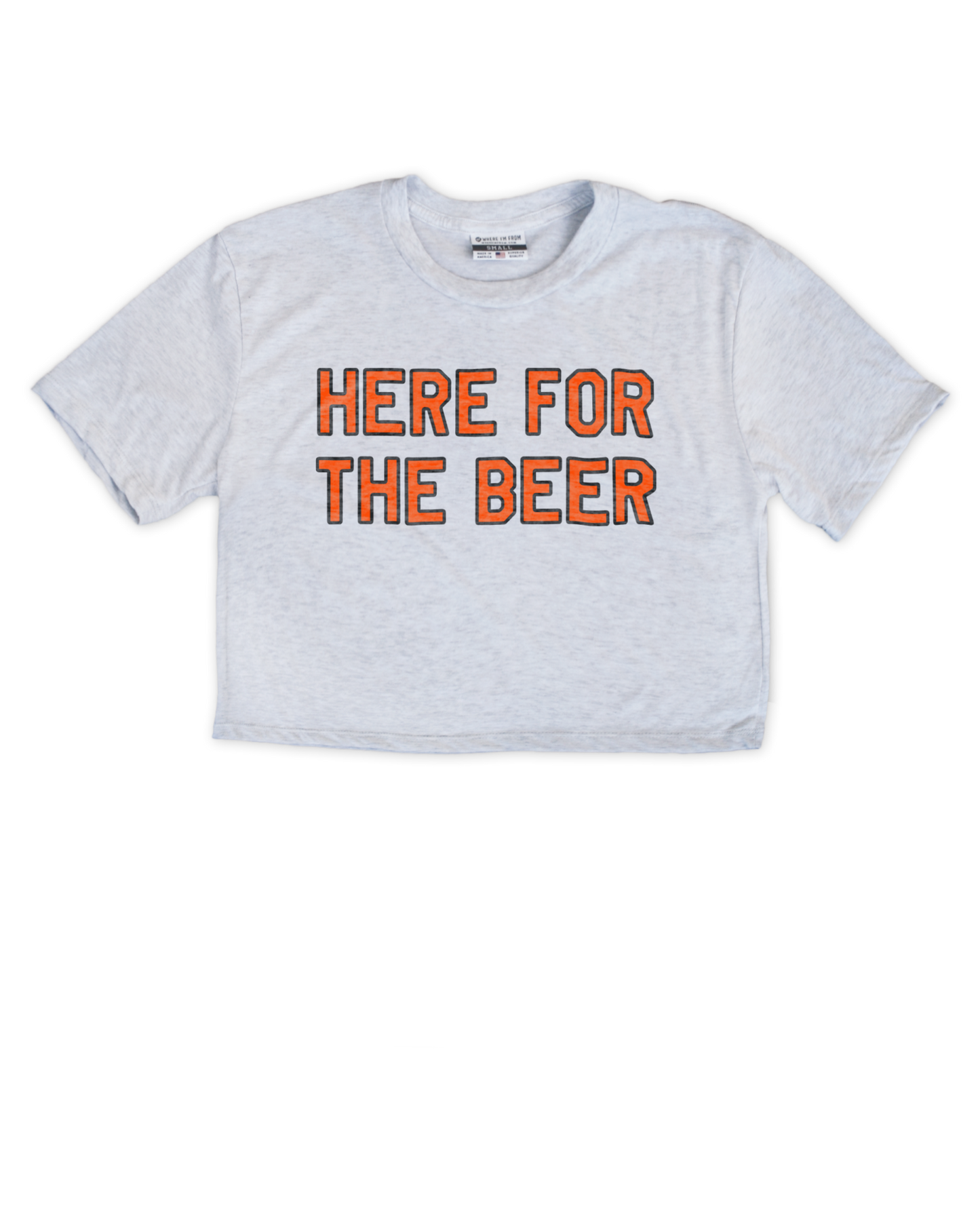 MI Here for the Beer Cropped Tee