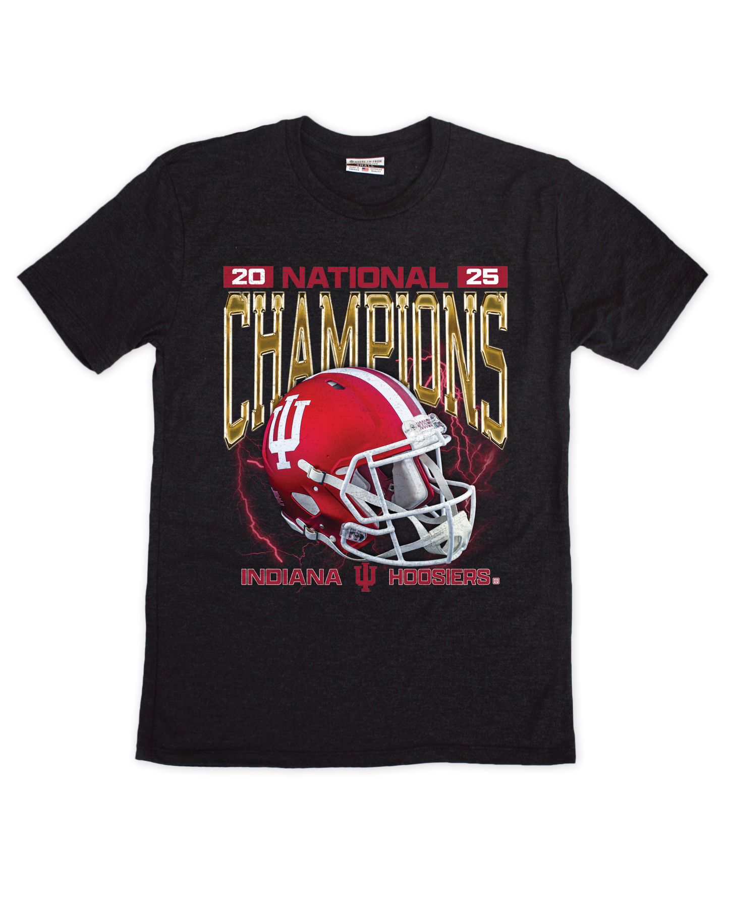 Indiana Hoosier National Champs Helmet Tee