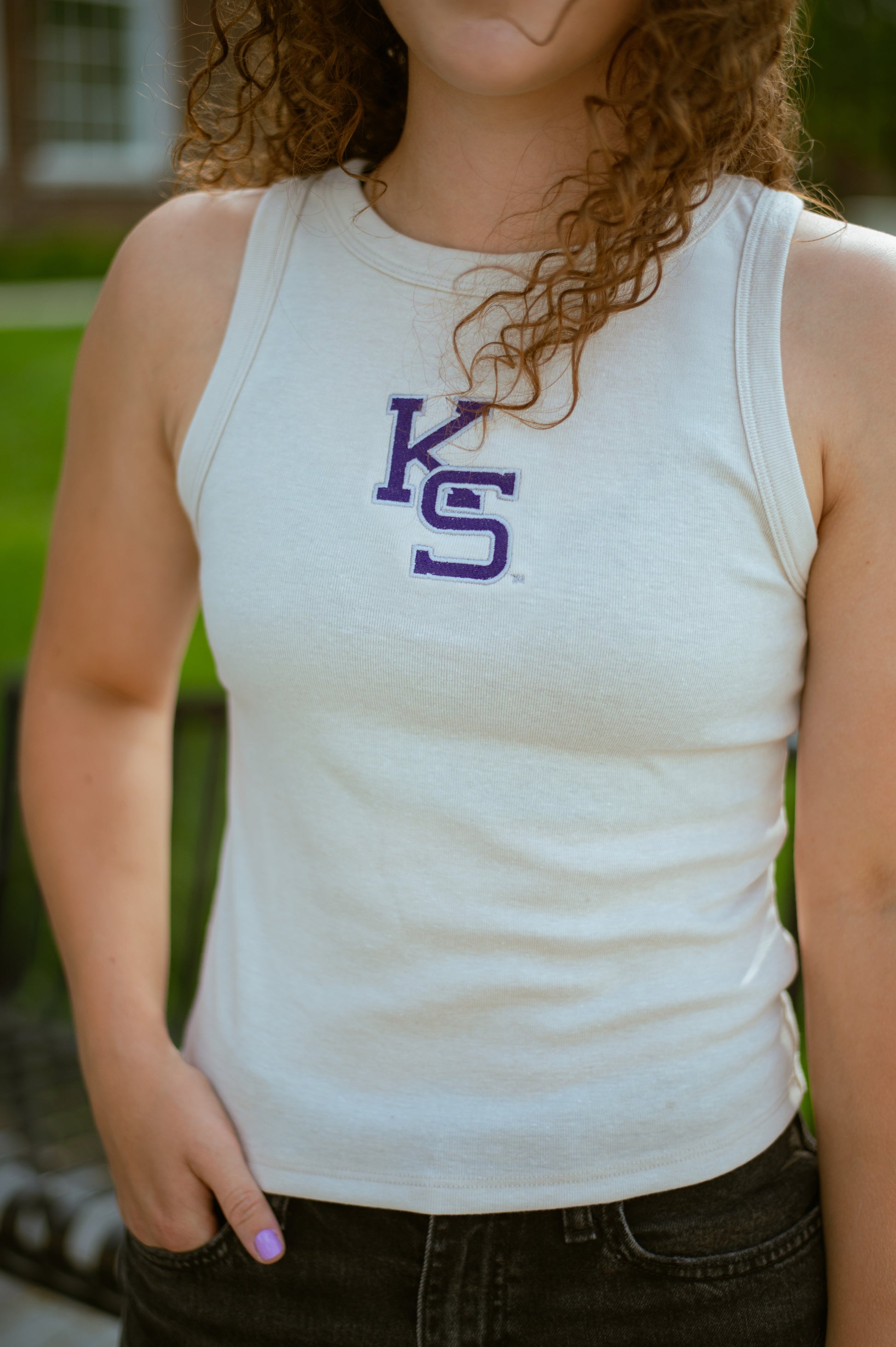 KS Embroidered High Neck Tank