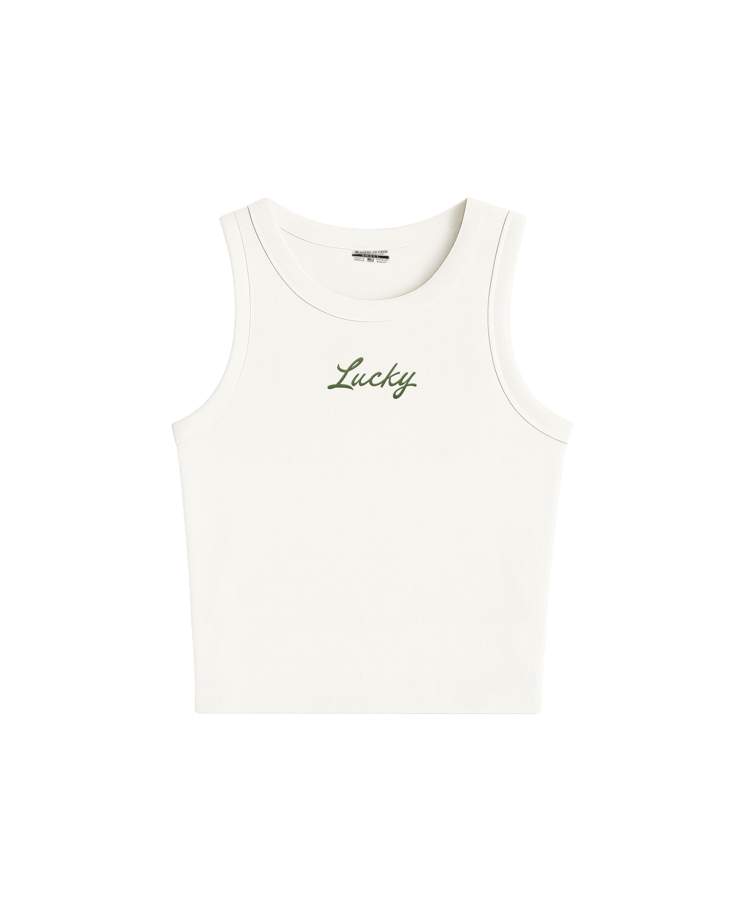 Lucky Embroidered High Neck Tank