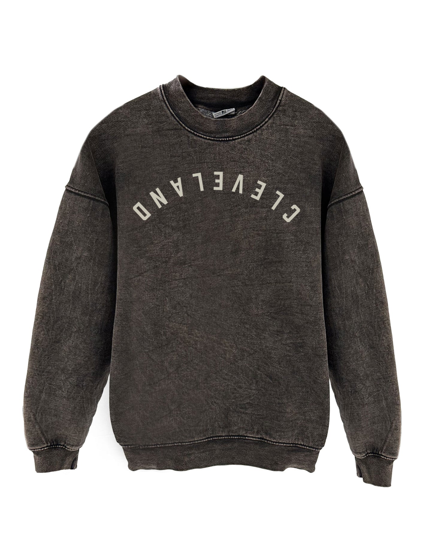 Cleveland Upside Down Cotton Crew Crew Sweatshirt