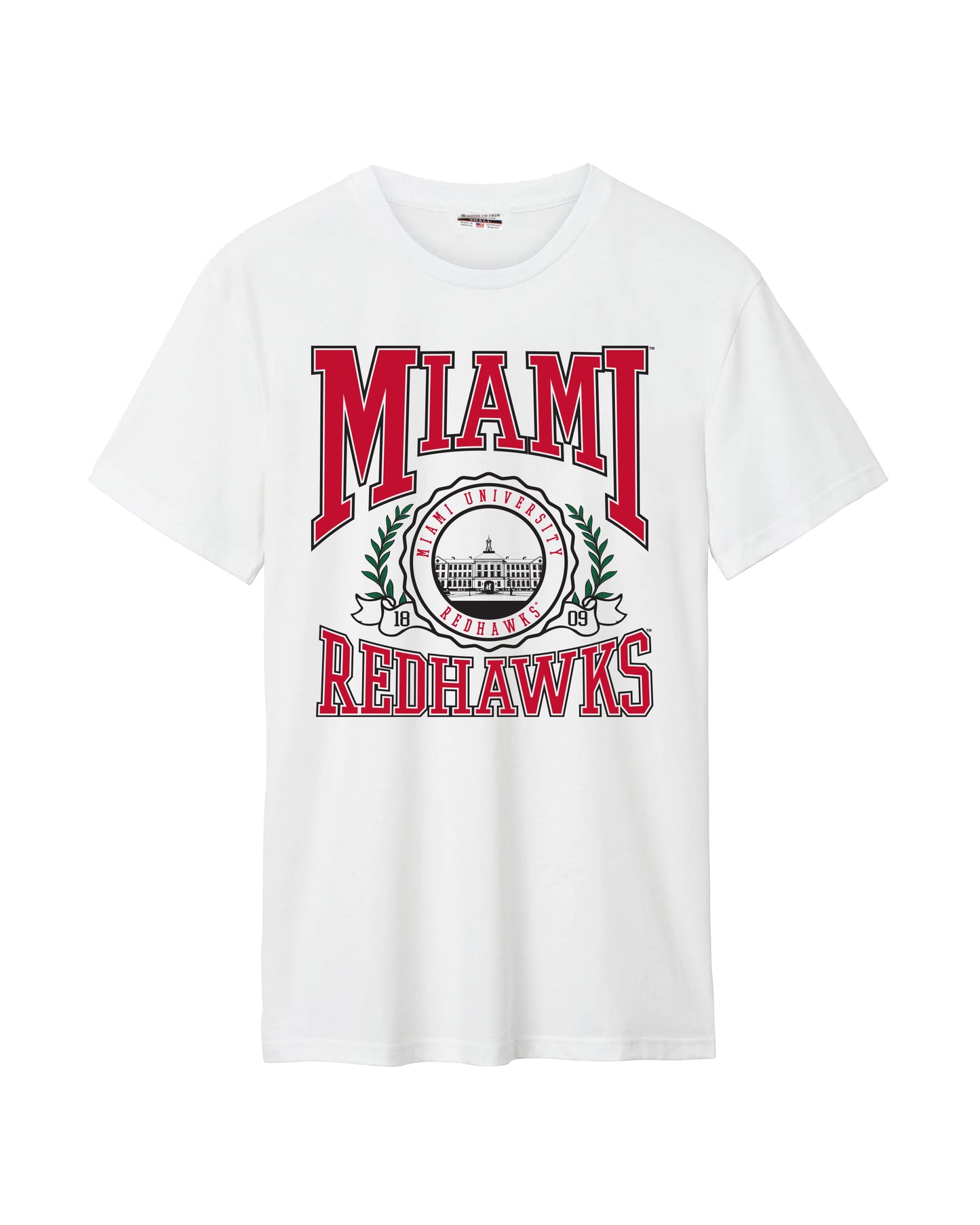 Miami Redhawks Seal Vines Cotton Tee