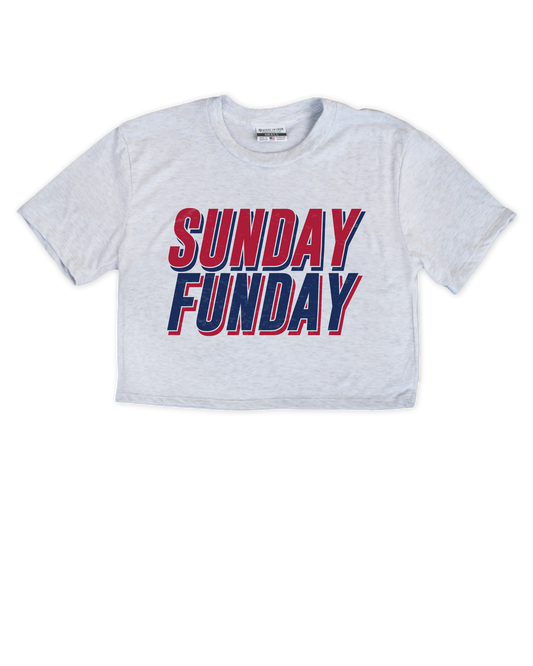 New York Sunday Funday Cropped Tee