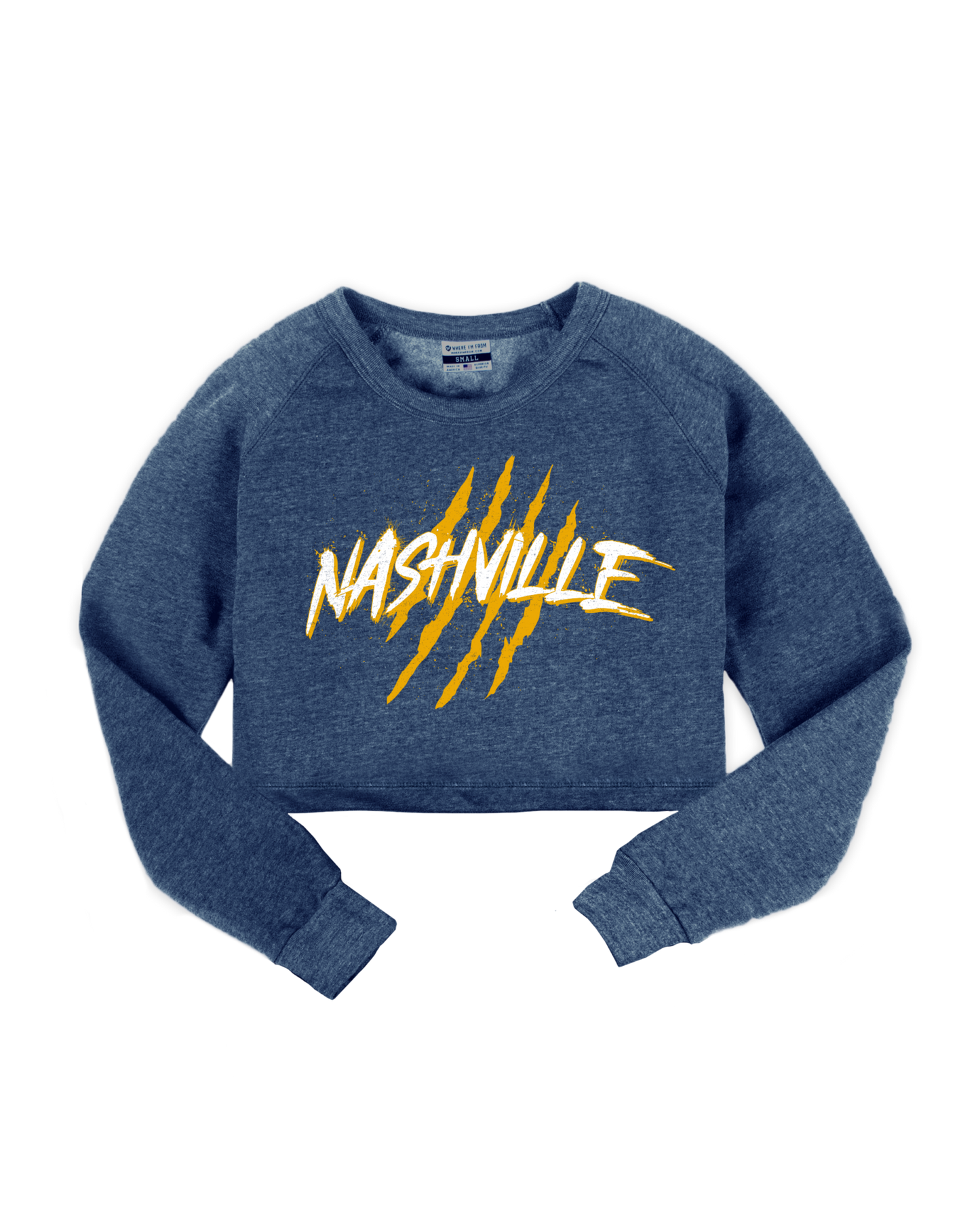 Nashville Scratch Cropped Crew Sweatshirt