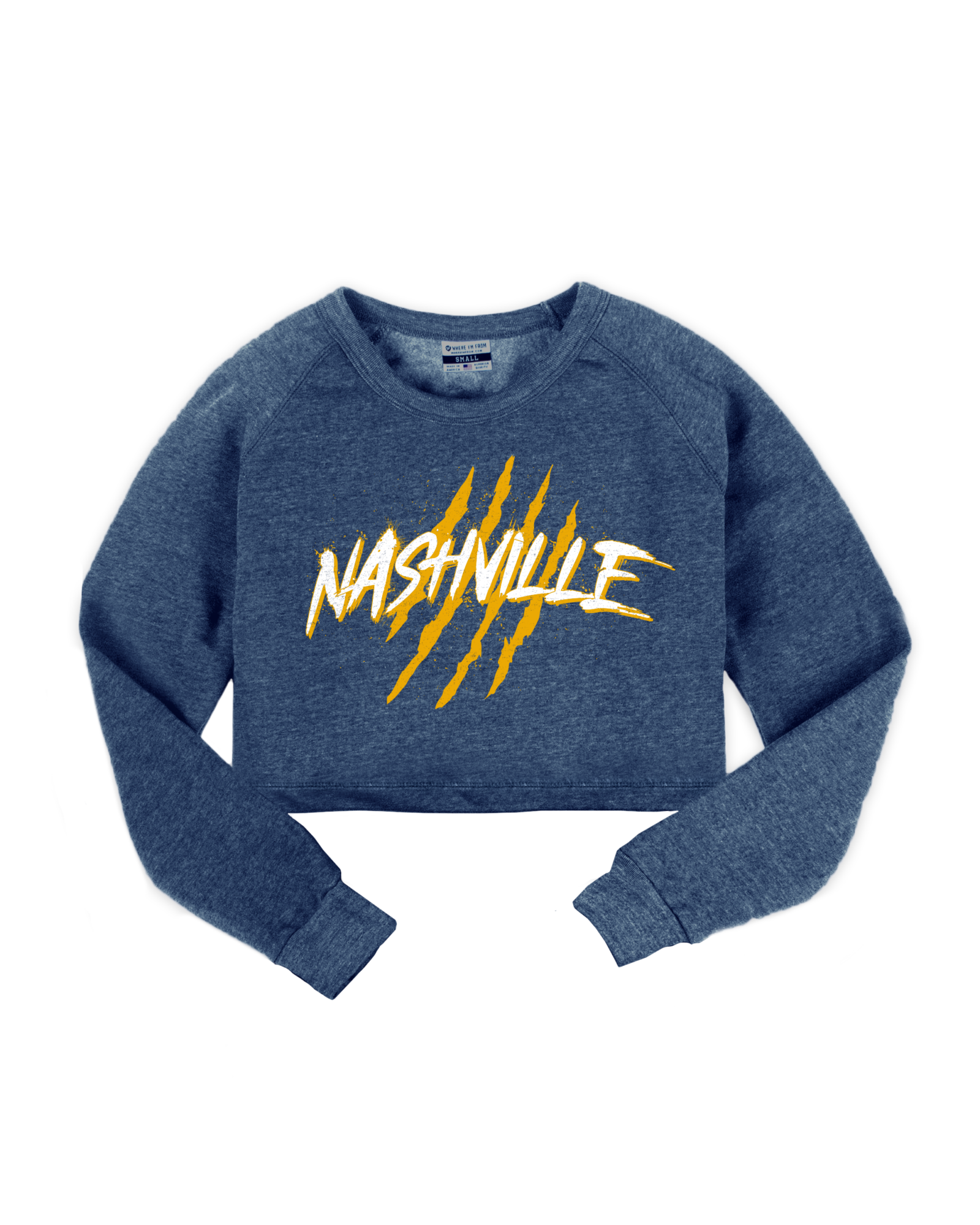 Nashville Scratch Cropped Crew Sweatshirt