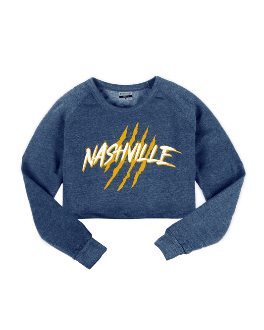 Nashville Scratch Cropped Crew Sweatshirt