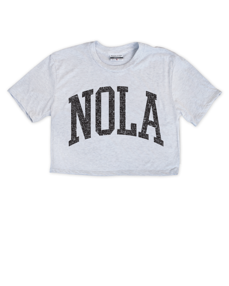 Nola Oversized Arch Cropped Tee