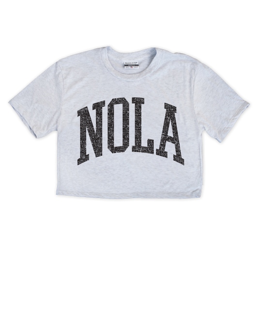 Nola Oversized Arch Cropped Tee