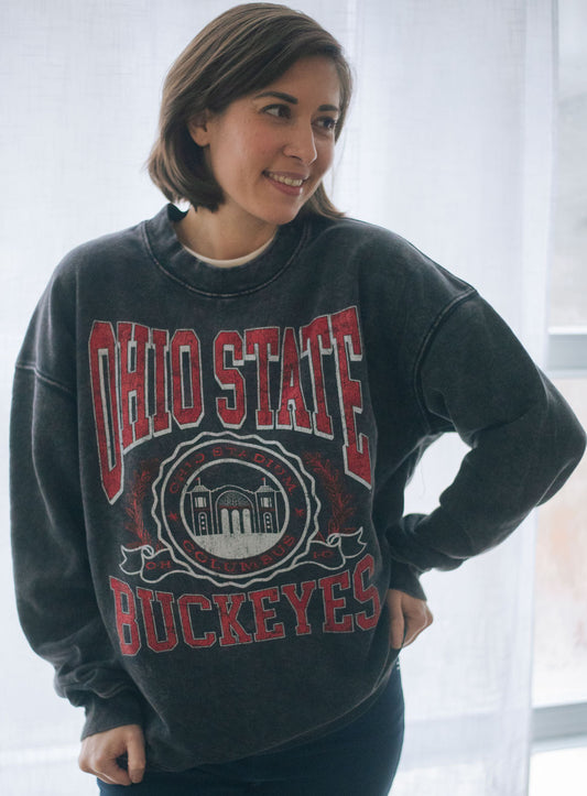 OSU Buckeyes Retro Shoe Crew Sweatshirt