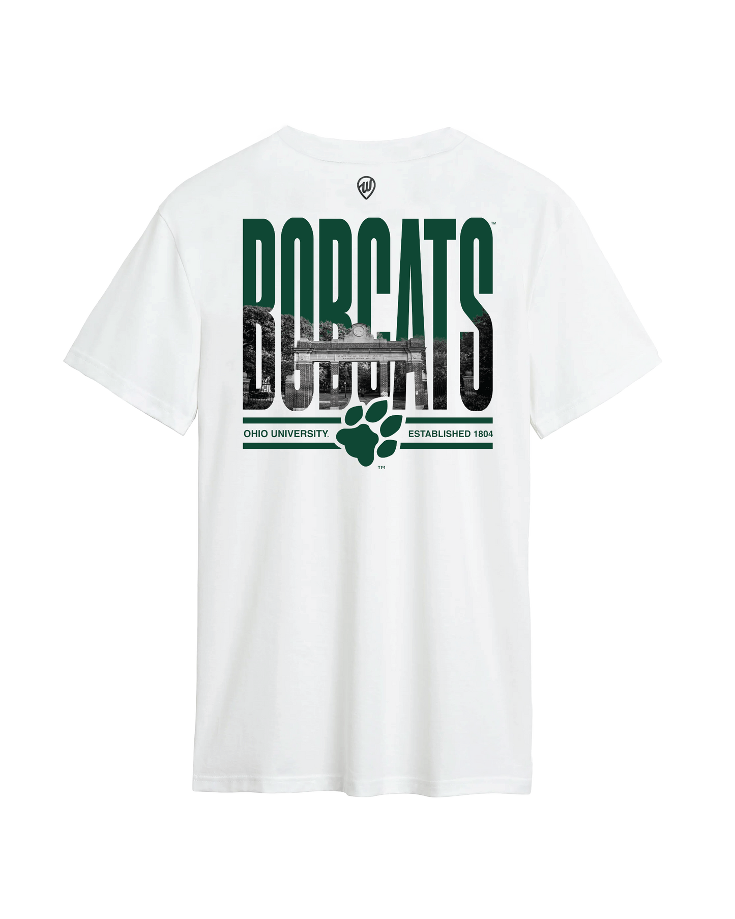 OU Lockup Bobcat Pennant Front/Back Cotton Tee