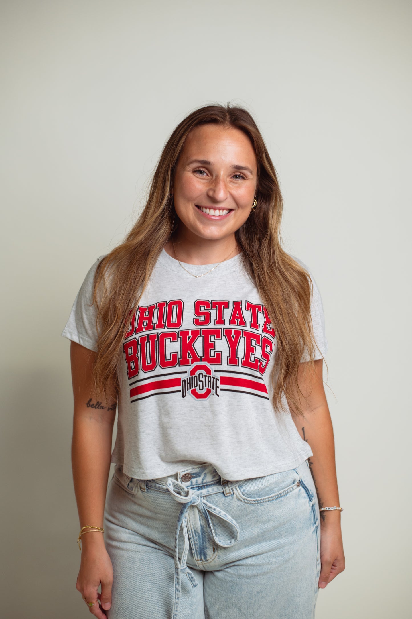 Ohio State Buckeyes Arch Cropped Tee